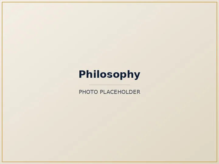 Placeholder for a portrait illustrating the philosophy chapter